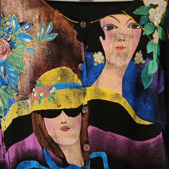 Kolorway USA womens button down sweater - Picture 3 of 15